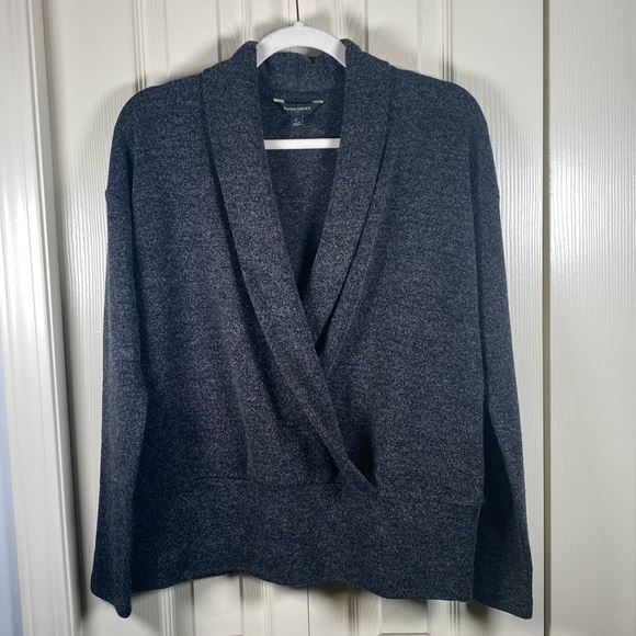 Banana Republic Sweaters - Banana Republic shawl front long sleeve grey sweater size S